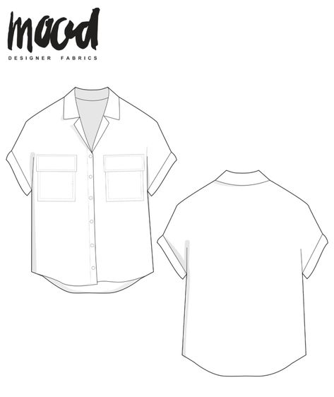 The Clay Blouse - Free Sewing Pattern - Mood Sewciety Mens Sewing Patterns, Kemeja Lelaki, Mood Designer Fabrics, Free Pdf Sewing Patterns, Shirt Sewing Pattern, Free Sewing Pattern, Mood Fabrics, Blouse Pattern Sewing, Diy Sewing Clothes