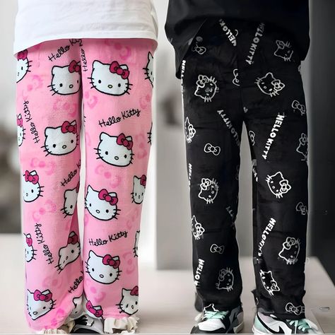 Visit Our Etsy Store Hello Kitty Pjs, Adorable Halloween Costumes, Hello Kitty Pajama Pants, Hello Kitty Pants, Sleepover Outfit, Hello Kitty Pajamas, Halloween Hello Kitty, Stylish Couples, Kawaii Clothes Goth