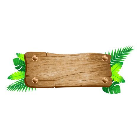 Wooden Illustration, Wood Png, Plant Frame, Tropical Frames, Summer Plant, Leaf Png, Framed Leaves, Real Estate Marketing Design, Leaf Frame