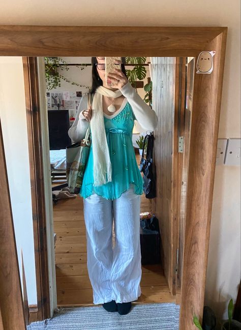 Cold Outfit Inspo Aesthetic, Aqua Outfit Ideas, Mermaid Aesthetic Outfit Winter, Mermaid Winter Outfit, Mermaid Core Casual, Aquarium Date Fits, Mermaid Core Casual Outfit, Mermaid Core Winter Outfit, Y2k Mermaid Outfit