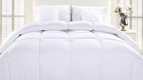 utopia-bedding-comforter-duvet-insert-tout Best Comforters, Portland International Airport, Fluffy Duvet, Fluffy Comforter, Cool Comforters, Fluffy Bedding, New Flooring, King Size Duvet, Down Comforter