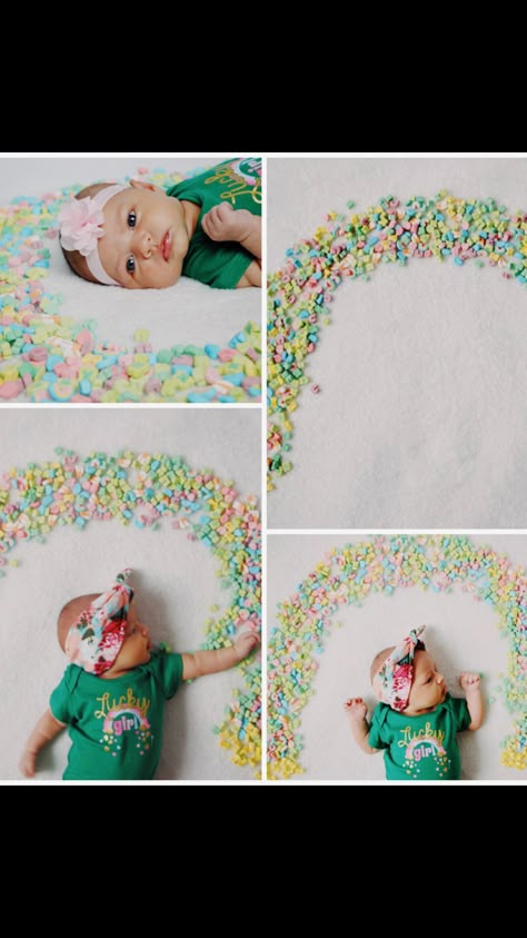 DIY Lucky Charms St. Patrick’s Day Baby Photoshoot 🍀 St Patrick's Day Baby, St Patricks Newborn Pictures, Lucky Charms Picture Baby, St Patty’s Day Photoshoot, St Patrick’s Day Diy Baby Photos, Lucky Charms St Patricks Day Pictures, St Pattys Day Newborn Photos, Newborn Saint Patricks Day Pictures, Saint Patrick’s Day Photoshoot Baby