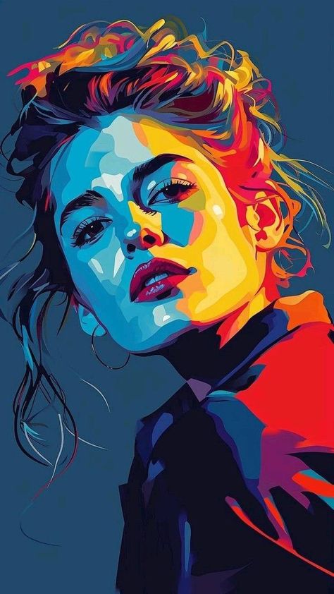 Portrait Palette, Portrait Artists, Wpap Art, Acrylic Painting Inspiration, Abstract Portrait Painting, Digital Painting Portrait, Portraiture Painting, Comic Style Art, Pop Art Portraits