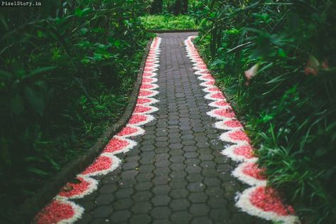 Photo of Destination wedding pathway decor Pathway Decor, Floral Rangoli, Best Wedding Websites, Wedding Photo Sharing, Diwali Decorations At Home, Wedding Background Decoration, Rangoli Patterns, Desi Wedding Decor, Flower Decorations Diy