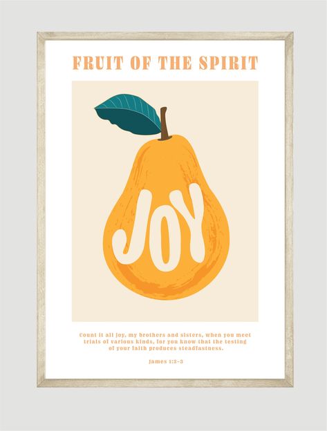 Fruit Of The Spirit Canvas Painting, Fruits Of Spirit Art, Fruit Of The Spirit Mural, Bible Posters Wall Art, Bible Verse Mural, Free Printable Christian Wall Art, Christian Poster Design, Christian Illustration Art, Christian Art Ideas