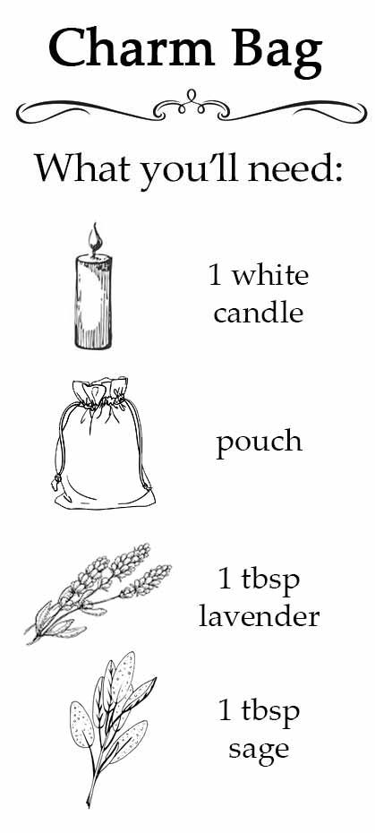 Protection Spell Bag For Someone Else, Protection Pouch Spell, Protection Spell Pouch, Protection Bag Witchcraft, Spell Pouch Recipes, Protection Charm Bag, White Candle Spell, Hex Bag Spells, Spell Bag Recipes