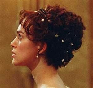 hairstyles... i love the hair style that Lizzy has in the 2005 film Pride & Prejudice Kiera Knightly, Elizabeth Bennet, Ball Hairstyles, Athletic Hairstyles, Wedding Hairstyles Updo, Victoria Justice, Wedding Hair And Makeup, Pride And Prejudice, Vintage Hairstyles