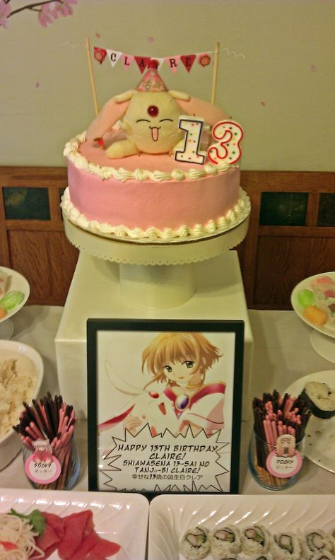 Anime/Japanese Themed Birthday Party Anime Themed Birthday Party, Japanese Themed Birthday Party, Japanese Themed Birthday, Anime Birthday Party, Japanese Theme Parties, Birthday Event Ideas, Sweet 13, Apple Birthday, 13th Birthday Party