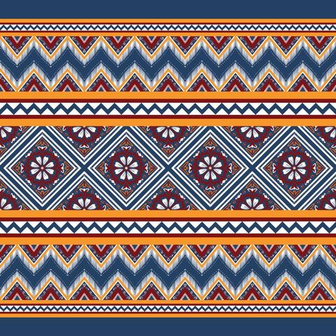 Geometric Fabric Design, Batik Geometric Design, Geometrical Border Design, Ikat Border, Geometrical Border, Textile Border, Illustration Embroidery, Ethnic Print Pattern, Carpet Wallpaper