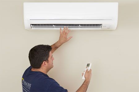 How to Install a Mini-Split AC Heat Pump | This Old House Wall Ac Unit, Ductless Ac, House Plumbing, Ductless Air Conditioner, Mini Split Ac, Ductless Mini Split, Split Ac, Window Unit, Garage Conversion