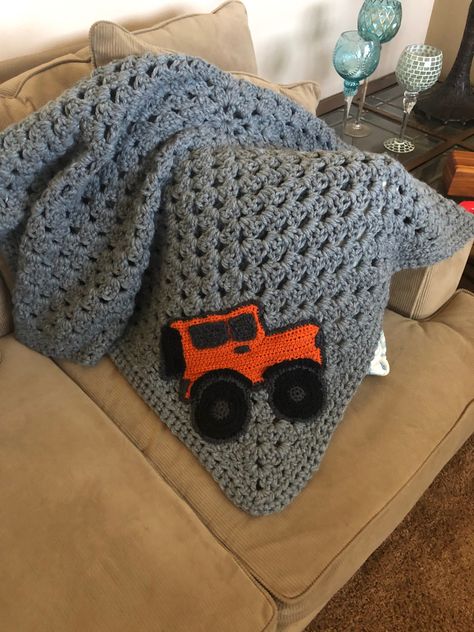 Crochet Jeep Blanket, Jeep Crochet Blanket Pattern, Jeep Crochet, Orange Jeep, Jeep Baby, Crochet Blanket Patterns, Blanket Pattern, Crochet Scarf, Baby Blanket