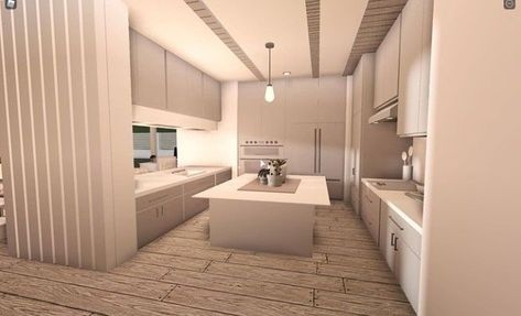 Kitchen Ideas For Bloxburg, Ideas For Bloxburg, Kitchen Cabinets Design, Two Story House Design, House Plans With Pictures, House Decorating Ideas Apartments, Small House Layout, Simple Bedroom Design, Tiny House Layout