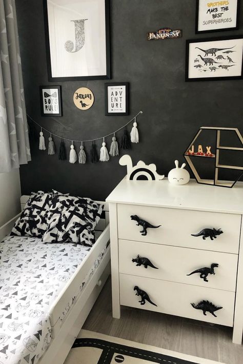 Dinosaur Toddler Room, Dino Room, Dinosaur Kids Room, White Dinosaur, Dinosaur Room Decor, Toddler Boy Room Decor, Dinosaur Bedroom, Boy Toddler Bedroom, Dinosaur Room