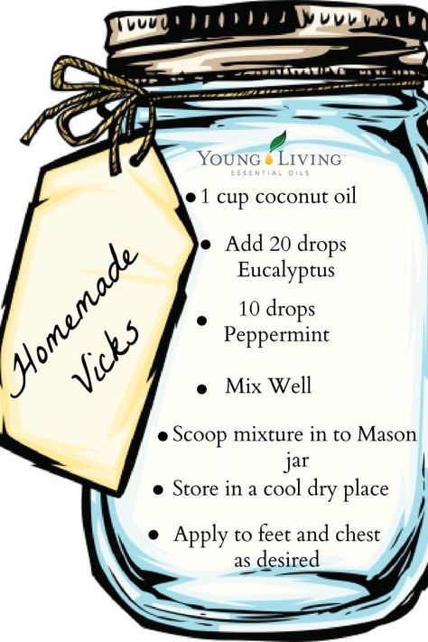 Homemade Vicks, Joululahjat Diy, Sick Remedies, Essential Oil Diffuser Blends Recipes, Essential Oils Health, Essential Oils Herbs, Essential Oil Blends Recipes, Natural Healing Remedies, Herbal Healing