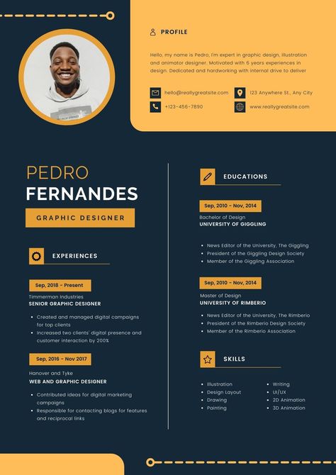 Graphic Designer Resume Template, Graphic Designer Resume, Resume Summary Examples, Designer Resume, Design Resume, Infographic Resume, Student Resume Template, Cv Resume Template, Resume Skills