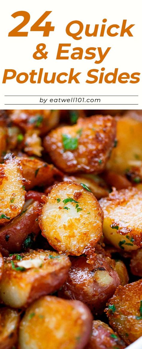 Potluck Side Dish Recipes: 24 Quick and Easy Potluck Side Dishes — Eatwell101 Easy Potluck Side Dishes, Potluck Sides, Easy Potluck Recipes, Gluten Free Recipes Side Dishes, Side Dish Ideas, Party Side Dishes, Easy Potluck, Potluck Side Dishes, Cookout Side Dishes