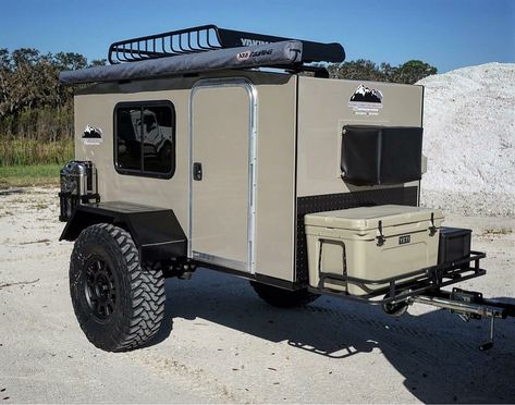 Runaway camping trailer V series. Diy Camper Trailer Designs, Camping Jeep, Small Camper Trailers, Jeep Trailer, Camping Design, Diy Camper Trailer, Cargo Trailer Camper, Expedition Trailer, Adventure Trailers