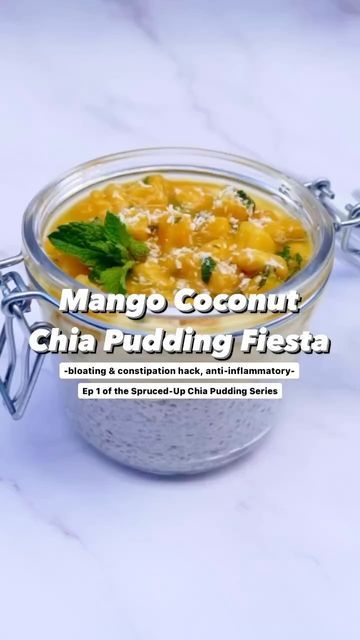 Gluten & Sugar Free Delicious Recipes on Instagram: "@dr.doodoolicious Mango Coconut Chia Pudding Fiesta. Your delicious new hack to prevent constipation and bloating. 😄😋 This incredible recipe is from @dr.doodoolicious , please go in and follow her fantastic page for more amazing recipes like this one!!🍫😍👩‍🍳 @dr.doodoolicious developed this recipe almost 2 decades ago for herself and her patients. And she hasn’t met anyone who doesn’t like it. It’s delicious, nutritious, fun to eat, diet proof and you can swap the fruit with any other fiber-rich fruit you like. It’s an amazing way to wake up your bowels and start your day in a good way! Nutritional value: 17.2 g dietary fiber, 20.1 g protein, 150 g fruit Prep: <10 min fridge time: >30 min Serves: 1 Ingredients: Chia pudding •15 Min Fridge, Flat Tummy Foods, Fruit Prep, Mango Yogurt, Mango Chia Pudding, Fiber Rich Fruits, Coconut Chia Pudding, Coconut Chia, Detox Salad