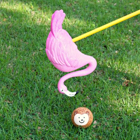 flamingo croquet set Alice In Wonderland Croquet, Alice In Wonderland Flamingo, Plastic Pink Flamingos, Alice In Wonderland Crafts, Flamingo Craft, Wall Art Tutorial, Free Stencils, Mad Tea Party, Alice In Wonderland Tea Party