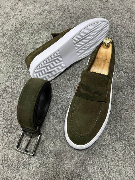 Mens Loafers, Care Care, Leather Product, Summer 22, Loafer Sneakers, Black Loafers, Mens Khakis, Dark Khaki, Suede Loafers