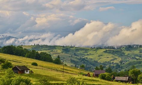 Summer in the Carpathians, Ukraine Ukraine Landscape, Shape Language, Minecraft Wallpaper, Village Photography, Art Resources, Picture Story, Fantasy Movies, Group Photo, Nature Paintings