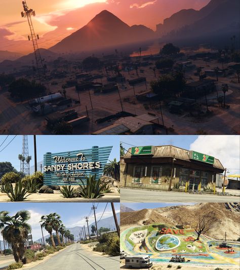 Town Aesthetic, Salton Sea, Sandy Shores, Gta V, Trailer Park, San Andreas, Abandoned Buildings, Fish Bone, Gta 5