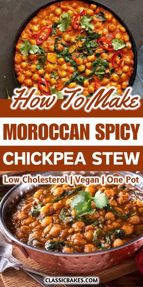 Moroccan stew with chickpeas, lentils, tomatoes, and carrots is a nutritious vegan option, complemented by spices and vegan yogurt, enhancing heart health and flavor. Morrocan Stew, Moroccan Chickpea Stew, Turkish Dishes, Moroccan Stew, Moroccan Chickpea, Moroccan Recipes, Jamaican Cuisine, Dairy Free Soup, Moroccan Dishes