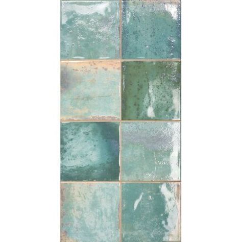 Green Bathroom Tiles, Blue Tile Backsplash Kitchen, Dark Green Tile, Blue Green Bathrooms, Blue Green Tile, Bathroom Inspo Interior Design, Aqua Tiles, Green Tile Bathroom, Square Bathroom