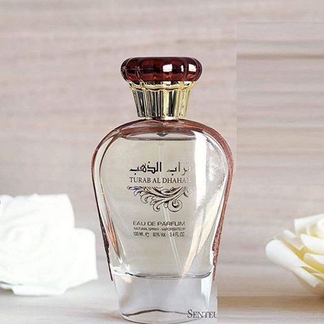 Turab Al Dhahab Eau De Parfum Arabian Perfumery | Warm & Sunny Blend of Hibiscus Blossom, Tangerine, Coconut, & White Musk | Everyday Essential Arab Scents, Saving Chart, Arabic Perfume, Coconut Perfume, Feminine Perfume, Ard Al Zaafaran, Beautiful Composition, Perfume Collection Fragrance, Sweet Top