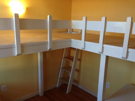 Corner Loft Beds, Boys Loft Beds, Double Loft Beds, Corner Loft, Loft Beds For Small Rooms, Bunk Bed Plans, Beds For Small Rooms, Loft Bed Plans, Diy Loft Bed