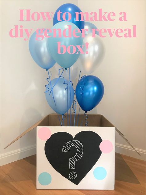 Learn how to make a simple DIY Gender Reveal Balloon box with a few basic supplies. Create the best homemade Gender Reveal box with our easy to follow guide. #genderreveal #genderrevealbox #genderrevealballoonbox #diygenderrevealbox #genderrevealideas #gednerreveals Diy Gender Reveal Balloon, Box With Balloons, Diy Gender Reveal, Gender Reveal Diy, Gender Reveal Box, Simple Gender Reveal, Twin Gender Reveal, Gender Reveal Party Games, Pregnancy Gender Reveal