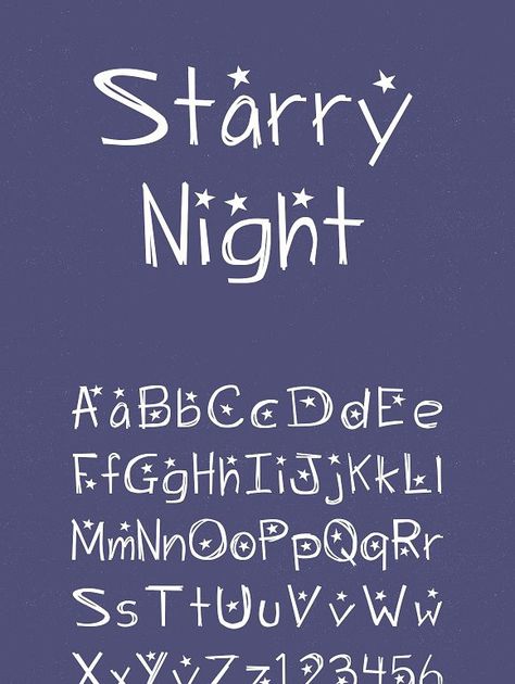 Starry Night. Script Fonts. $15.00 Star Font, Quick Writes, Journal Lettering, Writing Fonts, Pretty Fonts, Lettering Ideas, Typography Love, Font Inspiration, Lettering Styles