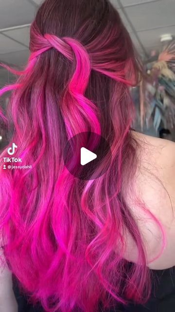 Shot Hair Styles, Pastel Hair, Pink Hair, Balayage, Mermaid, Hairstyles, Neon, Hair Styles, Hair