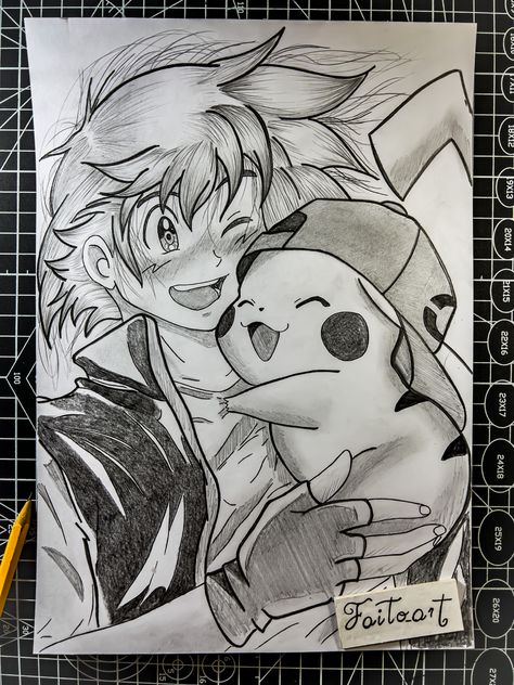 Ash campeón ash maestro Pokémon dibujos dibujo arte tradicional traditional art lápices de colores manga anime Draw Drawing sketch sketchbook satoshi pikachu lineart Pokemon Ash Sketch, Ash And Pikachu Drawing Sketch, Pokemon Sketch Art, Ash Pokemon Drawing, Pikachu Drawing Sketch, Ash And Pikachu Drawing, Ash Sketch, Pokemon Art Draw, Pokemon Drawings Sketches