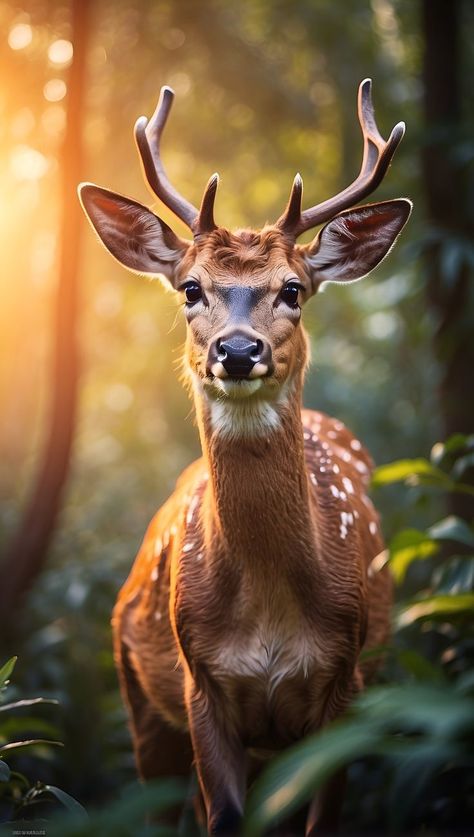 Wild Deer Photography, Deer Reference, Animal Photography Wildlife, Art Deco Artwork, Wild Deer, Deer Photos, Wild Animals Pictures, Animals Care, Photo To Art