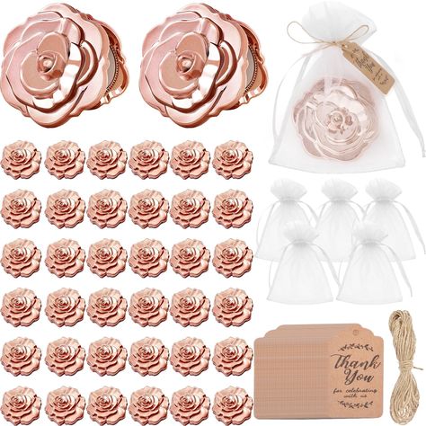 PRICES MAY VARY. Nice Party Gifts Set: you will receive 100 set of wedding party favors in the package, including 100 pieces of rose compact mirrors, 100 pieces of thank You tags, and 100 pieces of organza bags, sufficient to meet your daily needs and share with guests Delicate and Cute Appearance: the rose shape compact mirror is designed with dual glass, with a gold rose finish; Each petal looks lifelike and lovely, looking beautiful and elegant, when you need to tidy up your appearance, you w Sweet 16 Thank You Favors, Quince Thank You Gifts, Quinceanera Gifts For Guests, Quince Party Favors Ideas, Quince Gifts For Guests, Quinceanera Party Favors Ideas, Quinceañera Favors Ideas, Brides Proposal, Quince Party Favors