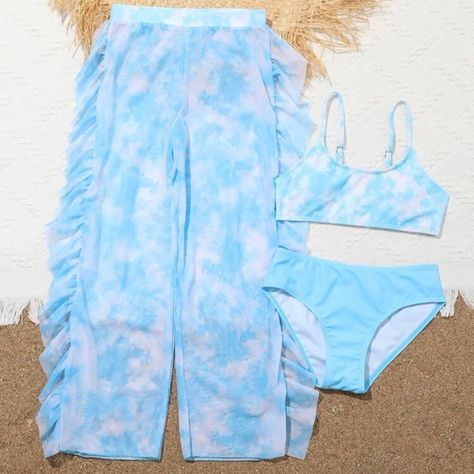 Swimsuit With Pants, Colorful Swimwear, Fall Outfits Korean, Girls Tie, Cute Bathing Suits, Swimwear Sets, Cute Swimsuits, Kids Swimwear, Kids Pants