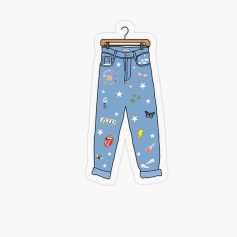 Get my art printed on awesome products. Support me at Redbubble #RBandME: https://www.redbubble.com/shop/p/46239017.O9UDB?asc=u Jeans Sticker, Aesthetic Profile Picture Cartoon Soft, Preppy Stickers, Homemade Stickers, Happy Stickers, Tumblr Stickers, Trendy Jeans, Hydroflask Stickers, Handmade Sticker