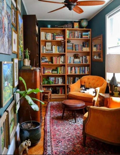 All About Books, Public Libraries, About Books, Arm Chairs, Eclectic Home, Apartment Room, Dream House Decor, My New Room, House Inspo