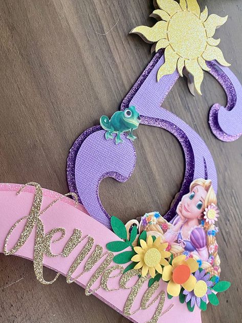 Luvish Creation Rapunzel Theme Cake Topper with customised Name and Age ( LC649 ) : Amazon.in: Toys & Games Tangled Cake Topper, Princess Birthday Decor, Rapunzel Cake Topper, Rapunzel Theme, Tangled Cake, Cake Topper Princess, Princess Cake Topper, Half Birthday Baby, Whimsical Cake