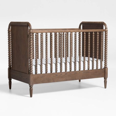 Jenny Lind Deep Brown Wood Spindle Convertible Baby Crib with Toddler Bed Rail + Reviews | Crate and Barrel Jenny Lind Toddler Bed, Jenny Lind Crib, Toddler Bed Rail, Brown Crib, Vintage Crib, Wood Crib, Wooden Cribs, Bed Rails For Toddlers, Baby Cribs Convertible