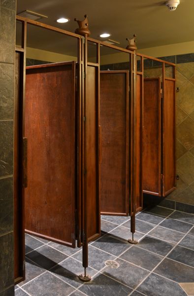 Some great pictures of the pub project — Sawatzky's Imagination Corporation Bathroom Door Ideas, Toilette Design, Restaurant Bathroom, Architecture Restaurant, Bathroom Stall, Restroom Design, Public Bathrooms, Interior Vintage, Interior Minimalista