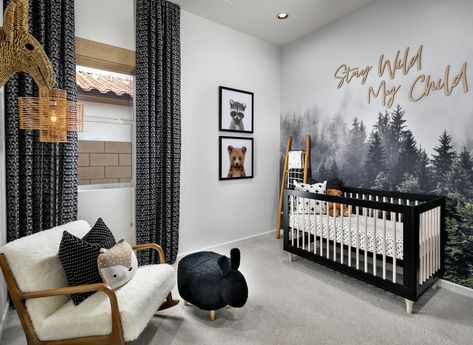 Nature, adventurous inspired nursery design ideas. Woodland Nursery Boy Forest Theme Wall Murals, Male Nursery Ideas, Nature Wallpaper Nursery, Cool Nursery Themes, Infant Nursery Ideas, Best Nursery Themes, Nursery Ideas Adventure, Nursery Room Idea, Adventure Nursery Ideas