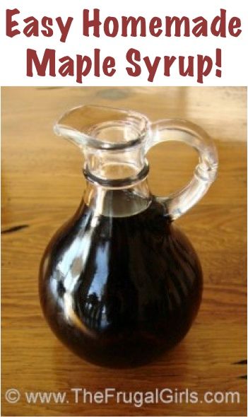 Homemade Maple Syrup Maple Syrup Recipe, Homemade Maple Syrup, Maple Syrup Recipes, Frugal Girls, Homemade Condiments, Homemade Syrup, Clotted Cream, Syrup Recipe, Sweet Sauce