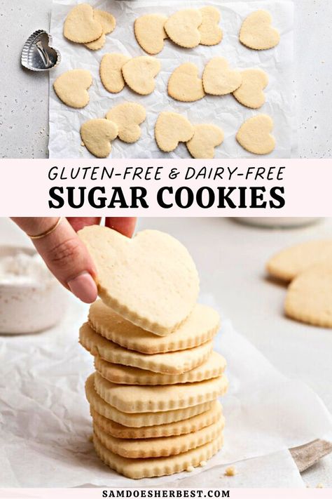 Sugar Cookies Gluten Free, Dairy Free Christmas Cookies, Dairy Free Sugar Cookies, Vegan Sugar Cookies, Gluten Free Sugar Cookies, Dairy Free Cookies, Cookies Gluten Free, Sugar Cookie Icing, Vegan Sugar