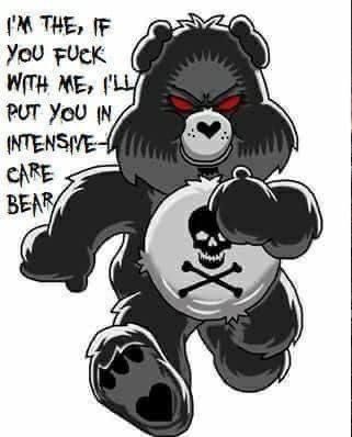 Scare Bears, Evil Teddy Bear, Tshirt Making, Care Bear Tattoos, Funny Mean Quotes, Care Bear Party, Shoe Poster, Funny Artwork, Funny Quotes Sarcasm