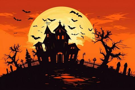 Download the Haunted house on halloween celebration concept. Spooky house halloween background with deserted building and pumpkin. Scary house with creepy building at night by AI generated 31284129 royalty-free Stock Photo from Vecteezy for your project and explore over a million other images and backgrounds. Creepy Building, Spooky House Halloween, Scary House, Building At Night, Pumpkin Scary, Scary Houses, Halloween Background, Spooky House, Tree Saw