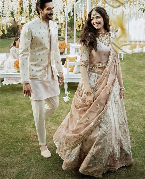 Couple Poses Photography Wedding, Couple Poses Photography, Wedding Matching Outfits, Indian Wedding Clothes For Men, Sana Javed, Groom Dress Men, Indian Wedding Photography Couples, Couple Wedding Dress, Bridal Photography Poses