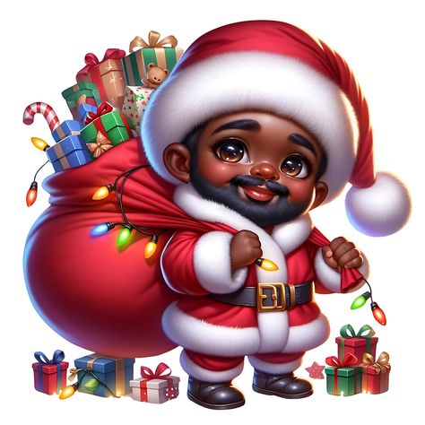 𝐃𝐈𝐆𝐈𝐓𝐀𝐋 𝐃𝐎𝐖𝐍𝐋𝐎𝐀𝐃: Explore our Cute Black Santa Clipart collection, featuring adorable and festive designs perfect for your holiday projects. Each clipart is uniquely crafted to bring joy and charm to your creations. The collection comes in a convenient zip file, making it easy to download and use right away. Perfect for adding a special touch to cards, decorations, and more. Get your festive spirit on with our exclusive Black Santa Clipart, available only in our shop. 𝐇𝐢𝐠𝐡-𝐪? Mexican Santa Claus, Black Santa Claus Pictures, Black Santa Claus, Santa Clipart, Santa Claus Outfit, Black Santa, Printable Pictures, Horror Movie Art, Holiday Projects