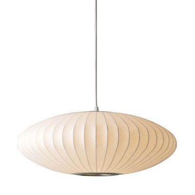 This ceiling lamp is inspired by the shape of a UFO. The imitation silk lampshade is the highlight, and the high-quality texture distinguishes it from other materials, presenting a simple and elegant visual effect. Perfect for living rooms, dining rooms, foyers, bars, coffee shops, restaurants, hotels, malls, etc. | Orren Ellis Duvernay 1 - Light Single Geometric Pendant in White, Size 11.0 H x 23.5 W x 23.5 D in | Wayfair Restaurant Chandelier, Silk Lampshade, Bulb Pendant Light, Modern Lamp Shades, White Pendant Light, Lampe Design, Canopy Lights, Geometric Pendant, Suspension Lamp